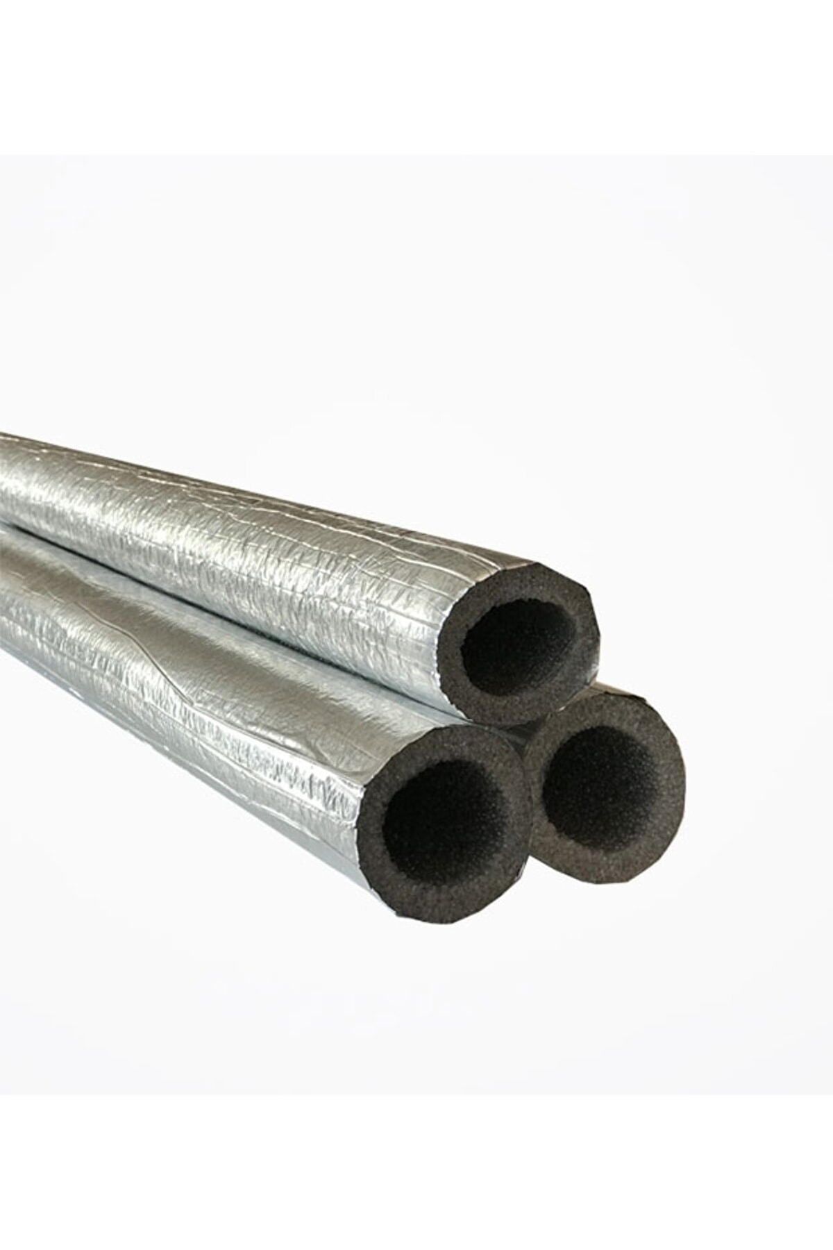 32 Mm'lik Alüminyum Folyolu Izole Boru (1 Metre) 50 Adet 35/10 Alüminyum Folyolu Boru Isı Izolasyon