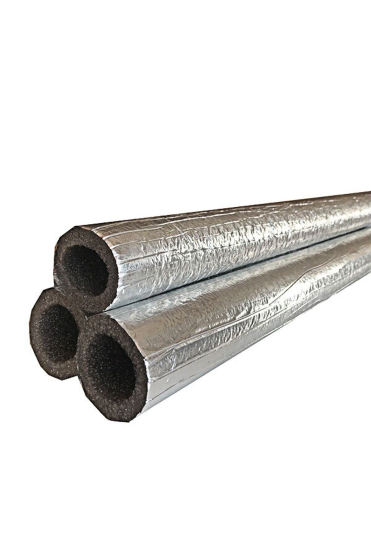 32 Mm'lik Alüminyum Folyolu Izole Boru (1 Metre) 50 Adet 35/10 Alüminyum Folyolu Boru Isı Izolasyon
