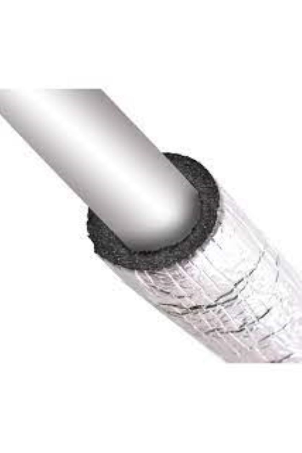 32 Mm'lik Alüminyum Folyolu Izole Boru (1 Metre) 50 Adet 35/10 Alüminyum Folyolu Boru Isı Izolasyon