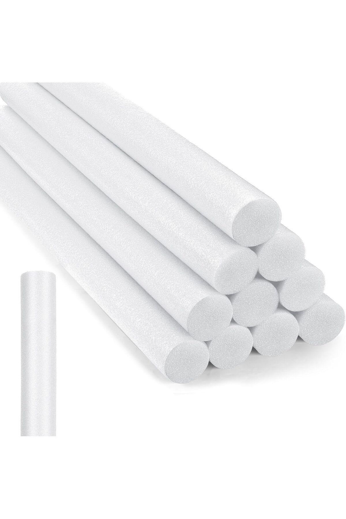 10 Adet Beyaz Renk Yüzme Makarnası, Deniz Ve Havuz Makarnası, Köpük Sosis