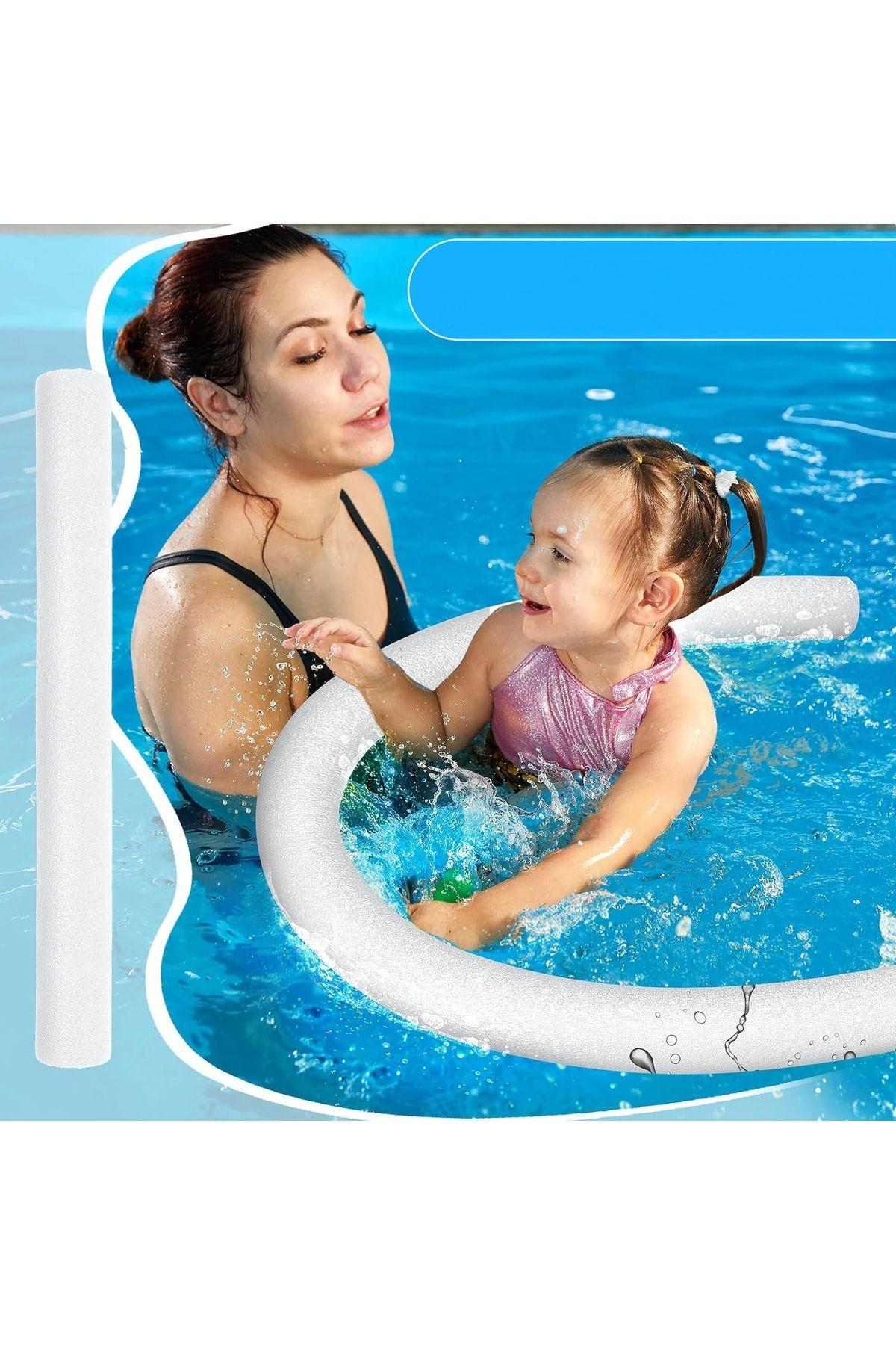 1 Adet Beyaz Renk Yüzme Makarnası, Deniz Ve Havuz Makarnası, Köpük Sosis