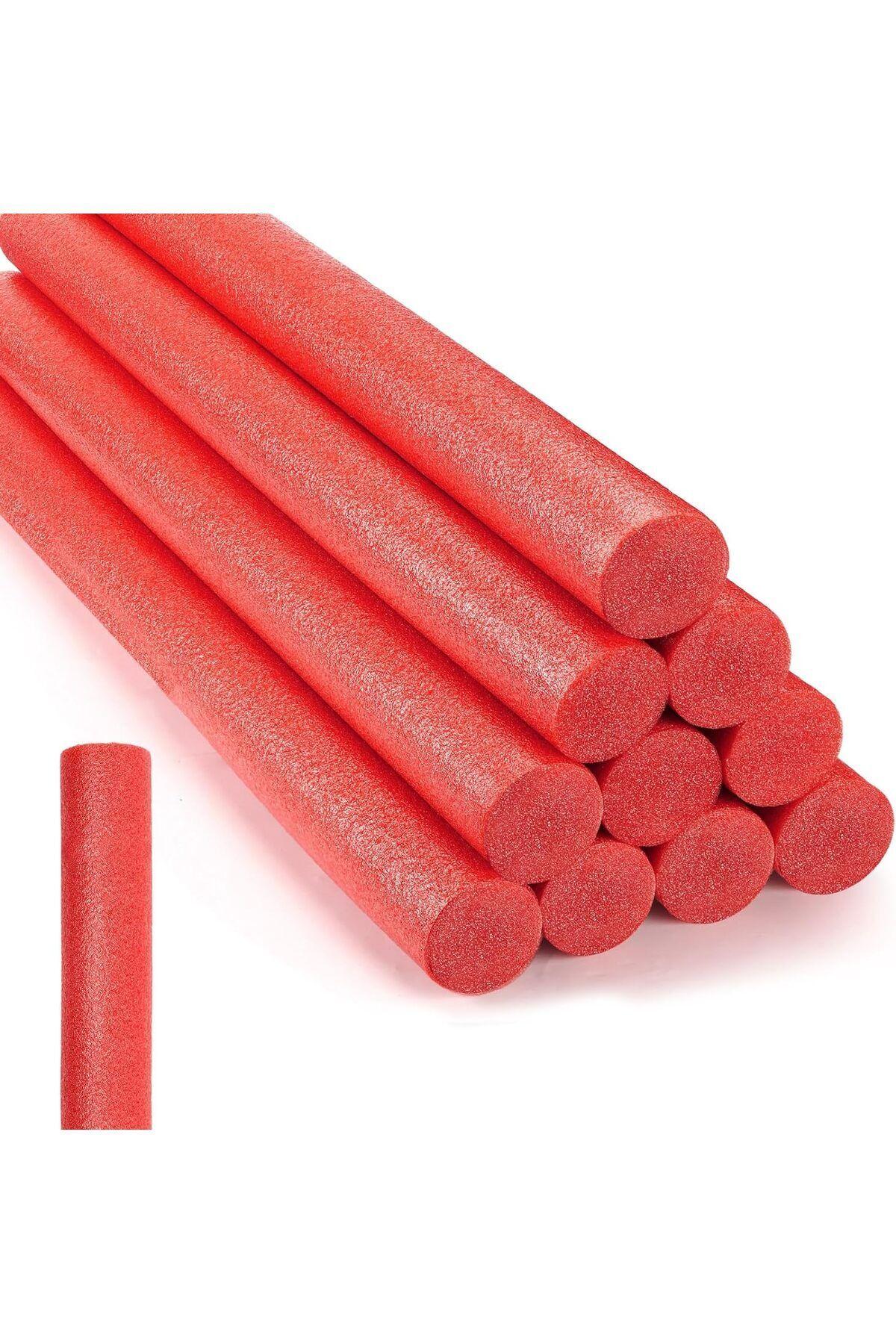 Kırmızı Renk 5 adet Yüzme Makarnası, Deniz Ve Havuz Makarnası, Köpük Sosis